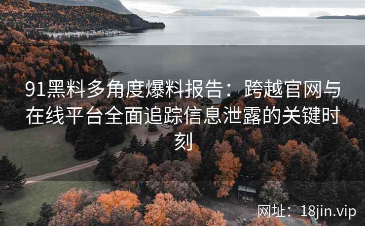91黑料多角度爆料报告：跨越官网与在线平台全面追踪信息泄露的关键时刻