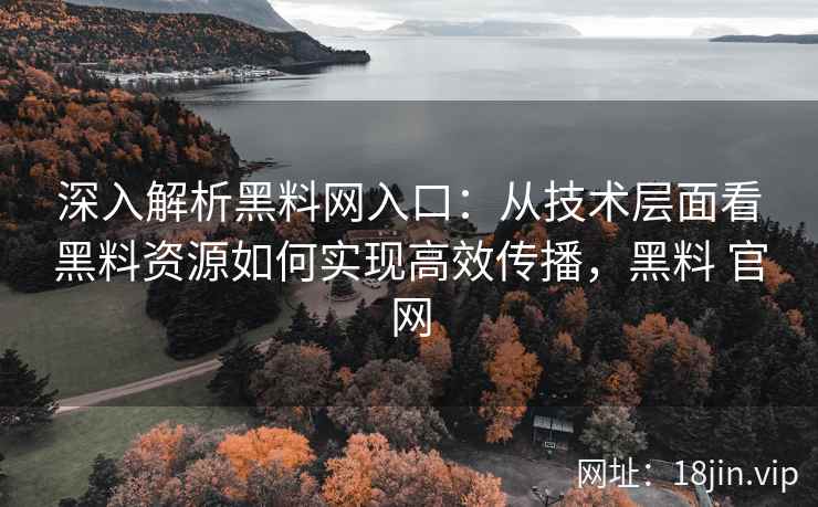 深入解析黑料网入口:从技术层面看黑料资源如何实现高效传播,黑料 官网 深入解析黑料网入口:从技术层面看黑料资源如何实现高效传播,黑料 官网