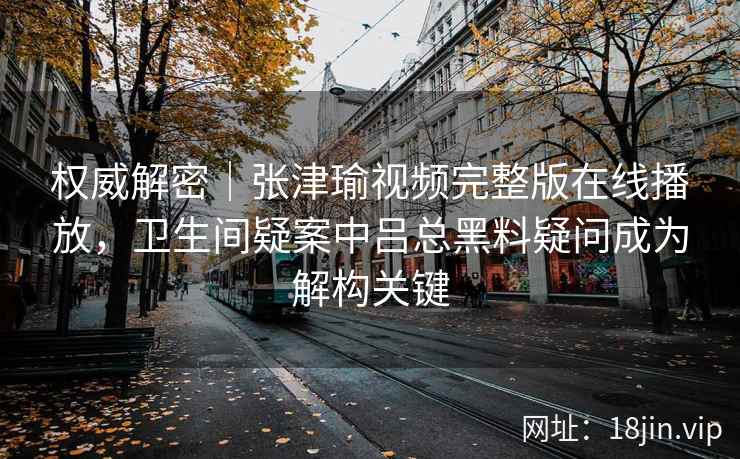权威解密｜张津瑜视频完整版在线播放，卫生间疑案中吕总黑料疑问成为解构关键